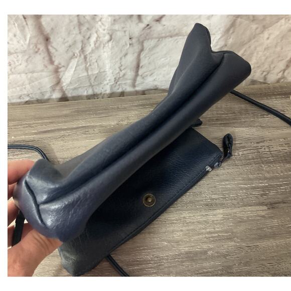 Vintage Sarne Genuine Sarné Womens Purse Bag Navy 1970s Crossbody - Picture 6 of 10